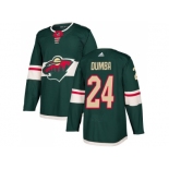 Men Adidas Minnesota Wild #24 Matt Dumba Green Home Authentic Stitched NHL Jersey