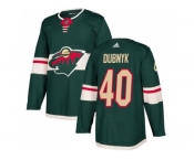 Men Adidas Minnesota Wild #40 Devan Dubnyk Green Home Authentic Stitched NHL Jersey