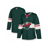 Men Adidas Minnesota Wild Blank Green Home Authentic Stitched NHL Jersey