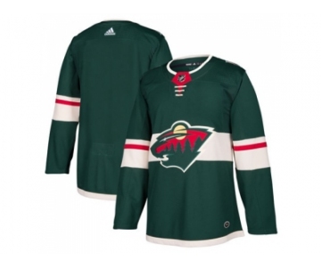 Men Adidas Minnesota Wild Blank Green Home Authentic Stitched NHL Jersey