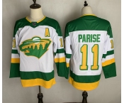 Men's Minnesota Wild #11 Zach Parise Authentic Green 2021 New Hockey Jersey