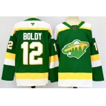 Men's Minnesota Wild #12 Matt Boldy Green 2024-25 Alternate Stitched Hockey Jersey