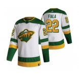 Men's Minnesota Wild #22 Kevin Fiala White 2020-21 Reverse Retro Alternate Hockey Jersey