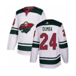 Men's Minnesota Wild #24 Matt Dumba White Road Stitched Hockey Jersey