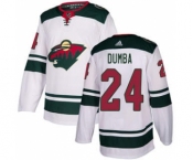 Men's Minnesota Wild #24 Matt Dumba White Road Stitched Hockey Jersey