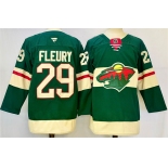 Men's Minnesota Wild #29 Marc-Andre Fleury Green 2024-25 Home Stitched Hockey Jersey