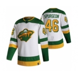 Men's Minnesota Wild #46 Jared Spurgeon White 2020-21 Reverse Retro Alternate Hockey Jersey