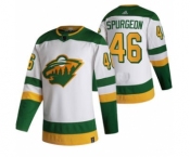 Men's Minnesota Wild #46 Jared Spurgeon White 2020-21 Reverse Retro Alternate Hockey Jersey