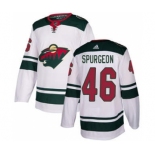 Men's Minnesota Wild #46 Jared Spurgeon White Road Stitched Hockey Jersey