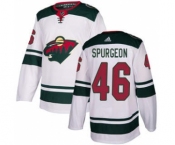 Men's Minnesota Wild #46 Jared Spurgeon White Road Stitched Hockey Jersey