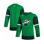 Men's Minnesota Wild Blank 2020 St. Patrick's Day Stitched Hockey Jersey Green