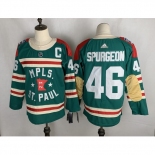 Men's Minnesota Wild Matt #46 Jared Spurgeon Green 2021 Winter Classic Authentic Player Jersey