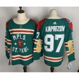 Men's Minnesota Wild Matt #97 Kirill Kaprizov Green 2021 Winter Classic Authentic Player Jersey