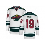 Men's Reebok Minnesota Wild #19 Jarret Stoll Premier White Away NHL Jersey