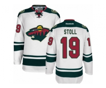 Men's Reebok Minnesota Wild #19 Jarret Stoll Premier White Away NHL Jersey