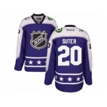 Men's Reebok Minnesota Wild #20 Ryan Suter Authentic Purple Central Division 2017 All-Star NHL Jersey