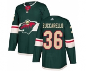 Men's Wild #36 Mats Zuccarello Green Home Stitched Hockey Jersey