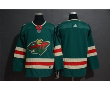 Men's Wild Blank Green Stitched Hockey Hockey Jersey