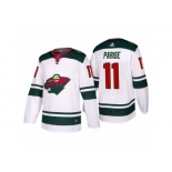 Men's adidas 2017-2018 Season Minnesota Wild #11 Zach Parise Away Jersey