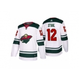 Men's adidas 2017-2018 Season Minnesota Wild #12 Eric Staal Away Jersey