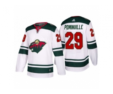 Men's adidas 2017-2018 Season Minnesota Wild #29 Jason Pominville Away Jersey