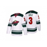 Men's adidas 2017-2018 Season Minnesota Wild #3 Charlie Coyle Away Jersey