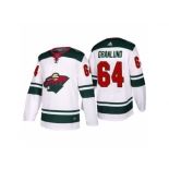 Men's adidas 2017-2018 Season Minnesota Wild #64 Mikael Granlund Away Jersey