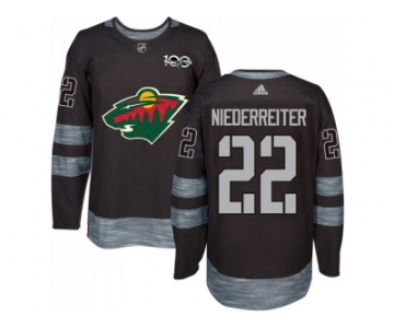 Minnesota Wild #22 Nino Niederreiter Black 1917-2017 100th Anniversary Stitched NHL Jersey