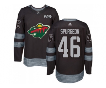 Minnesota Wild #46 Jared Spurgeon Black 1917-2017 100th Anniversary Stitched NHL Jersey