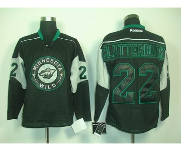 nhl jerseys minnesota wild #22 clutterbuck black