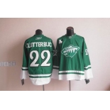 nhl jerseys minnesota wild #22 clutterbuck green[2011 new]