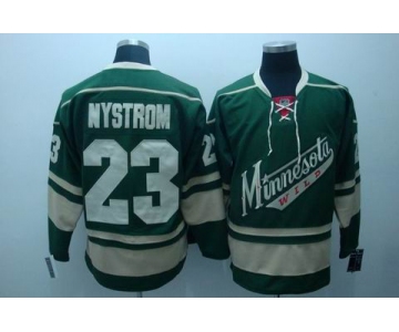 nhl jerseys minnesota wild #23nystrom green