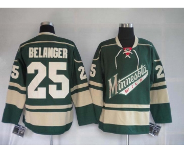 nhl jerseys minnesota wild 25# belanger green