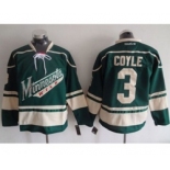 nhl jerseys minnesota wild #3 coyle green[Stitched][coyle]