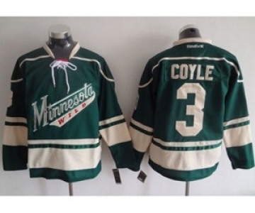 nhl jerseys minnesota wild #3 coyle green[Stitched][coyle]