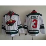 nhl jerseys minnesota wild #3 coyle white[coyle]