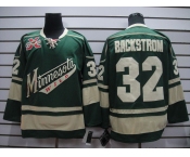 nhl jerseys minnesota wild 32# backstrom green[10th]