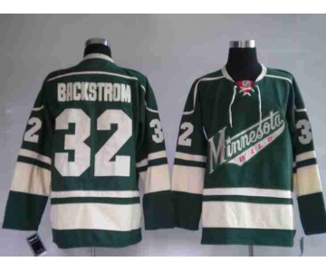 nhl jerseys minnesota wild 32# backstrom  green