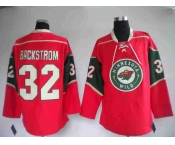 nhl jerseys minnesota wild 32# backstrom red