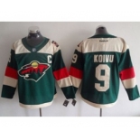 nhl jerseys minnesota wild #9 koivu green[patch C]