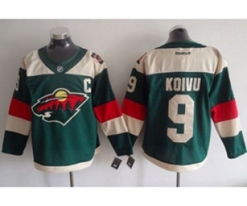 nhl jerseys minnesota wild #9 koivu green[patch C]