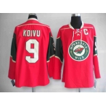 nhl jerseys minnesota wild 9# koivu red