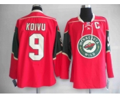 nhl jerseys minnesota wild 9# koivu red