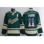 nhl jerseys minnesota wilds #11 parise green[national flag version][patch A]