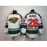 nhl jerseys minnesota wilds #26 vanek white