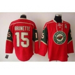 nhl minnesota wild #15 brunette red