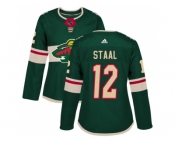 Women Adidas Minnesota Wild #12 Eric Staal Green Home Authentic Stitched NHL Jersey