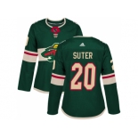 Women Adidas Minnesota Wild #20 Ryan Suter Green Home Authentic Stitched NHL Jersey