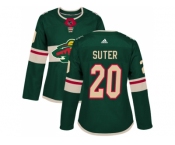 Women Adidas Minnesota Wild #20 Ryan Suter Green Home Authentic Stitched NHL Jersey