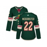 Women Adidas Minnesota Wild #22 Nino Niederreiter Green Home Authentic Stitched NHL Jersey